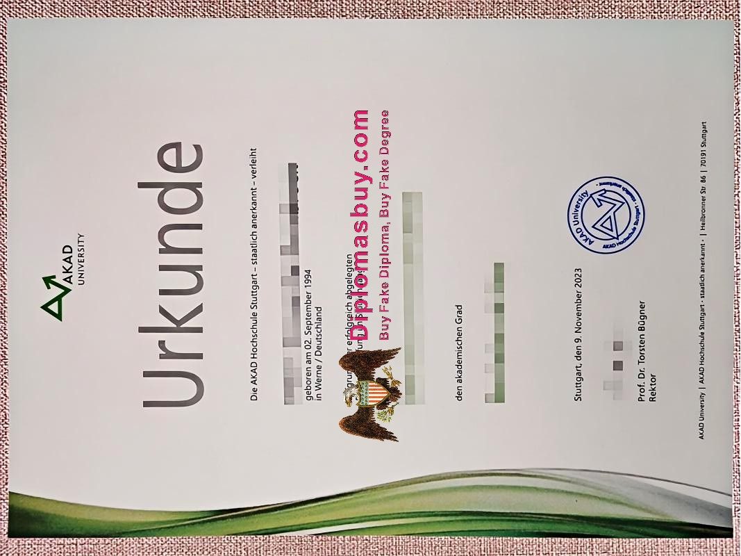 AKDA University Urkunde, AKDA University Degree