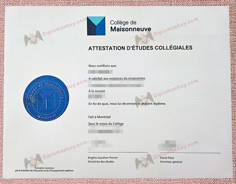 Collège de Maisonneuve Diploma, Collège de Maisonneuve Degree Collège de Maisonneuve Diploma, Collège de Maisonneuve Degree