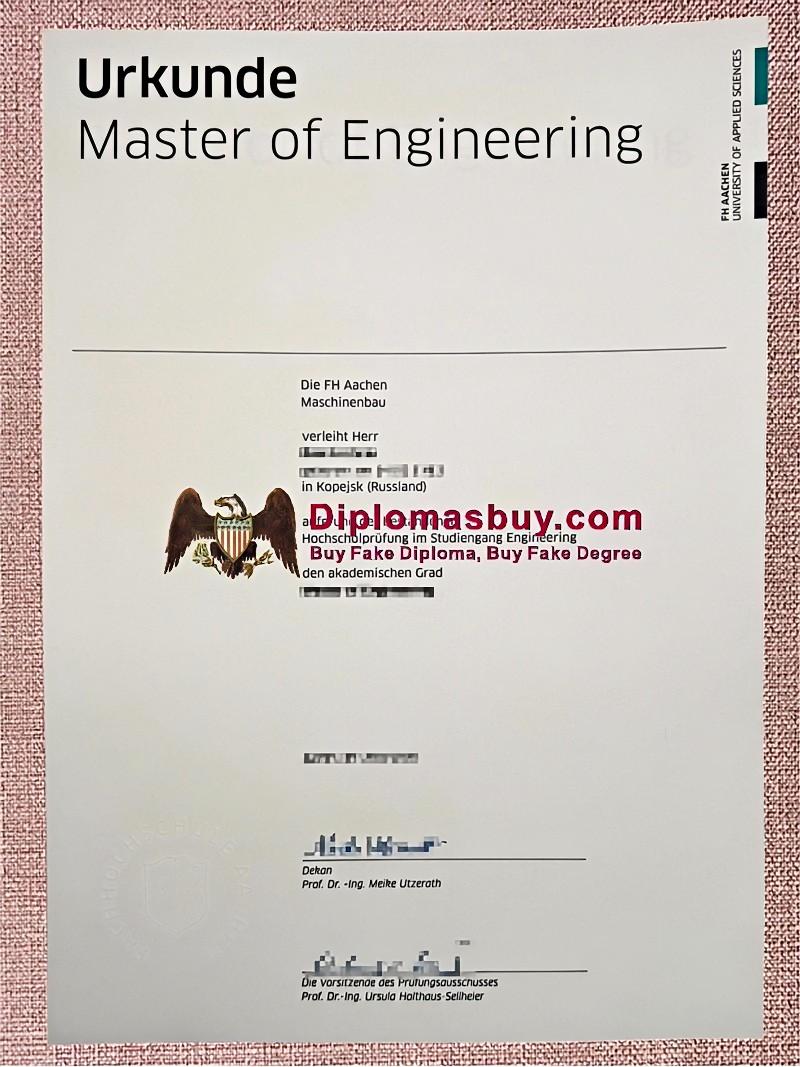 FH Aachen Urkunde, FH Aachen Degree FH Aachen Urkunde, FH Aachen Degree