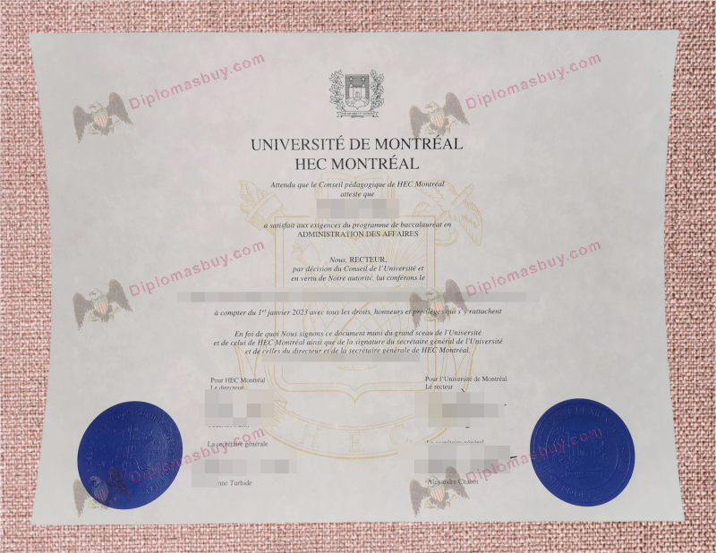 HEC Montréa Diploma, HEC Montréa Degree