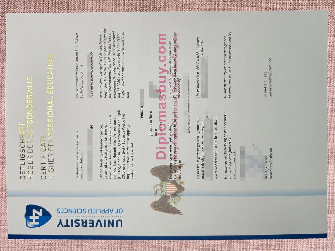 HZ University of Applied Sciences Diploma, HZ University of Applied Sciences Degree