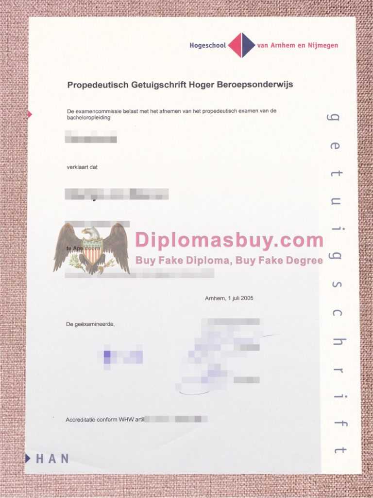 Hogeschool van Arnhem en Nijmegen Diploma, Hogeschool van Arnhem en Nijmegen Degree Hogeschool van Arnhem en Nijmegen Diploma, Hogeschool van Arnhem en Nijmegen Degree