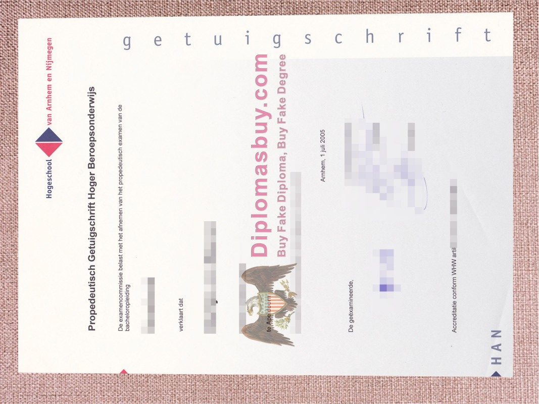 Hogeschool van Arnhem en Nijmegen Diploma, Hogeschool van Arnhem en Nijmegen Degree