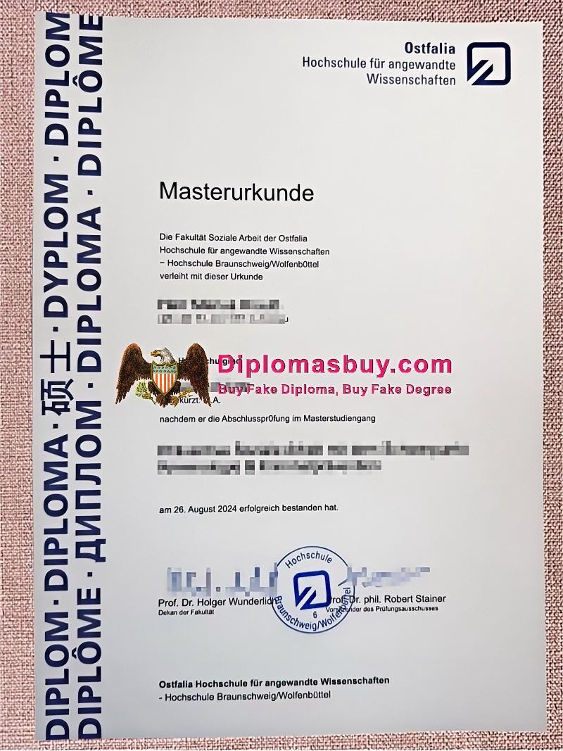 Ostfalia Hochschule Urkunde, Ostfalia Hochschule Degree Ostfalia Hochschule Urkunde, Ostfalia Hochschule Degree