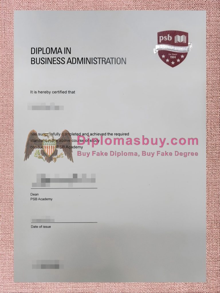 PSB Academy Diploma, PSB Academy Degree PSB Academy Diploma, PSB Academy Degree