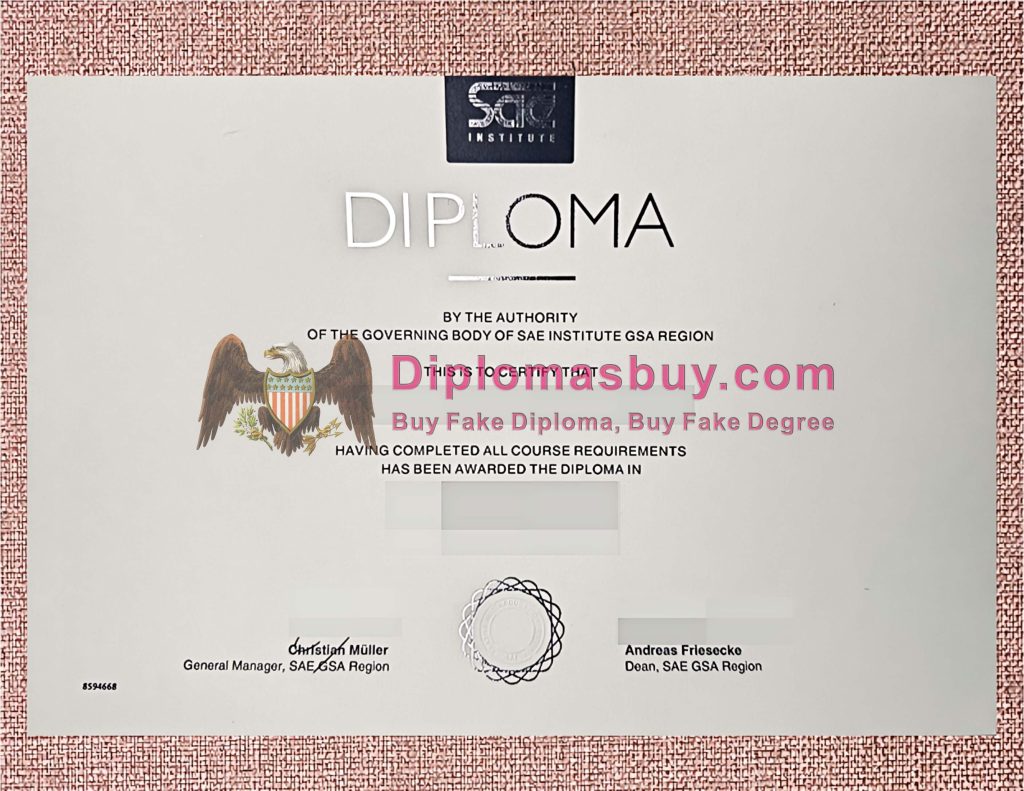 SAE Institute Diploma, SAE Institute Degree SAE Institute Diploma, SAE Institute Degree