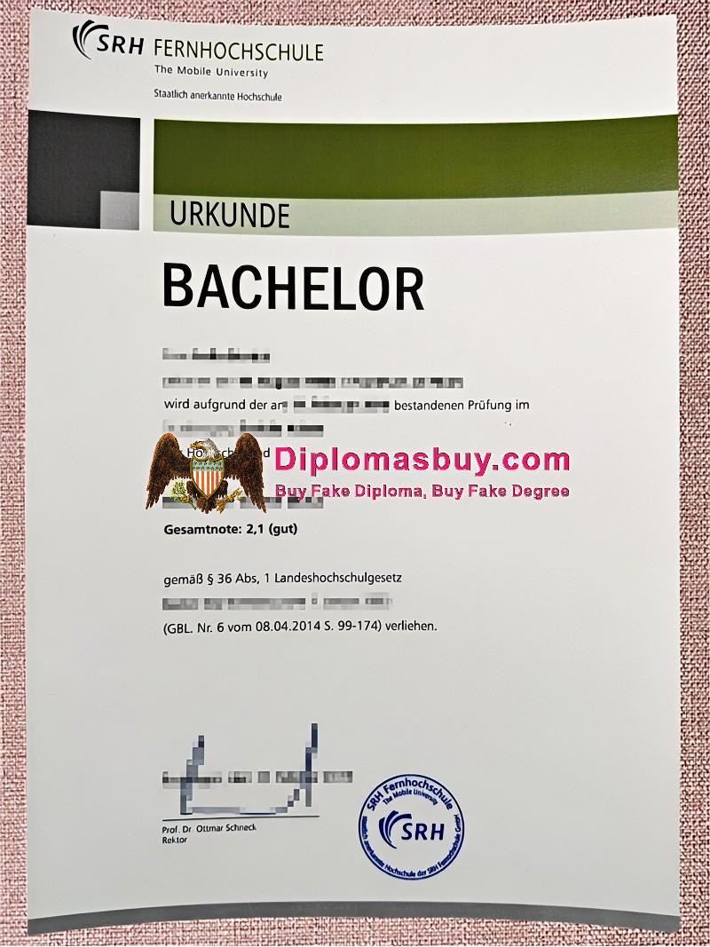 SRH Fernhochschule Urkunde, SRH Fernhochschule Degree SRH Fernhochschule Urkunde, SRH Fernhochschule Degree