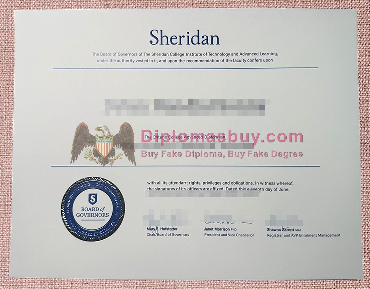 Sheridan College Diploma, Sheridan College Degree Sheridan College Diploma, Sheridan College Degree