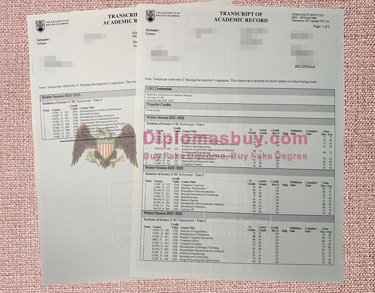 University of British Columbia Transcript, University of British Columbia Degree University of British Columbia Transcript, University of British Columbia Degree