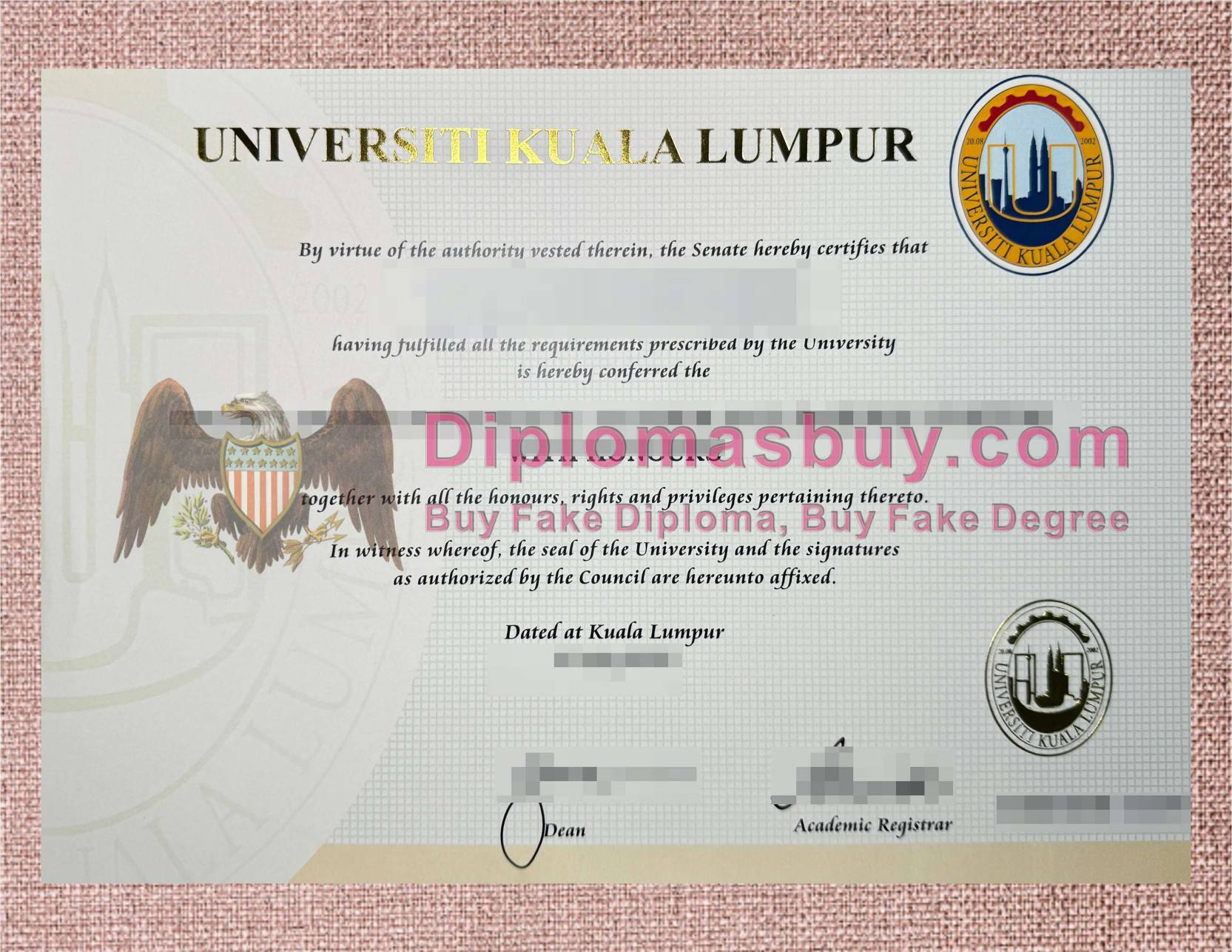 University of Kuala Lumpur Diploma, University of Kuala Lumpur Degree