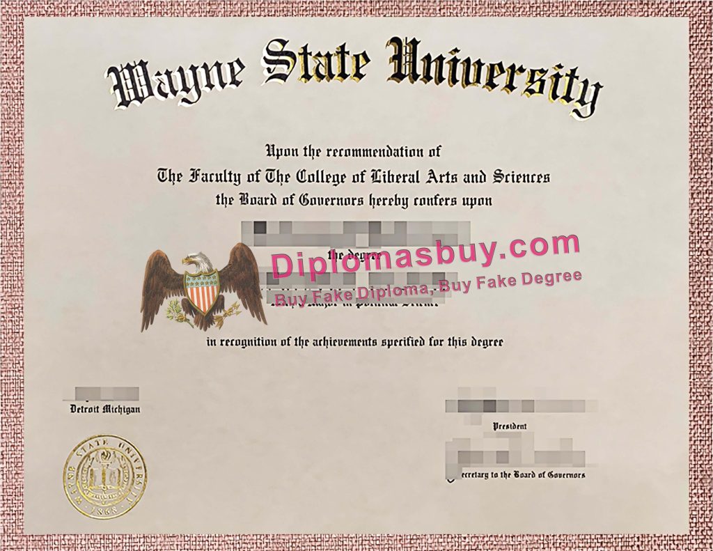 Wayne State University Diploma, Wayne State University Degree Wayne State University Diploma, Wayne State University Degree