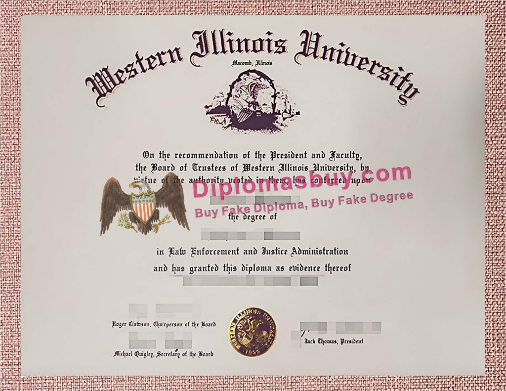 Western Illinois University Diploma, Western Illinois University Degree Western Illinois University Diploma, Western Illinois University Degree