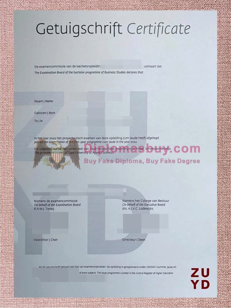 Zuyd University of Applied Sciences Certificate, Zuyd University of Applied Sciences Degree Zuyd University of Applied Sciences Certificate, Zuyd University of Applied Sciences Degree