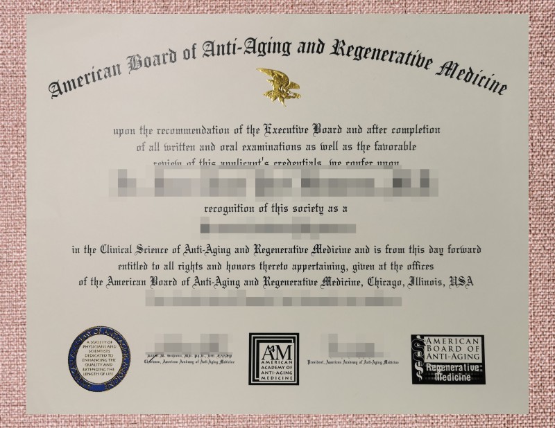 ABAARM Certificate, American Board of Anti-Aging and Regenerative Medicine Degree
