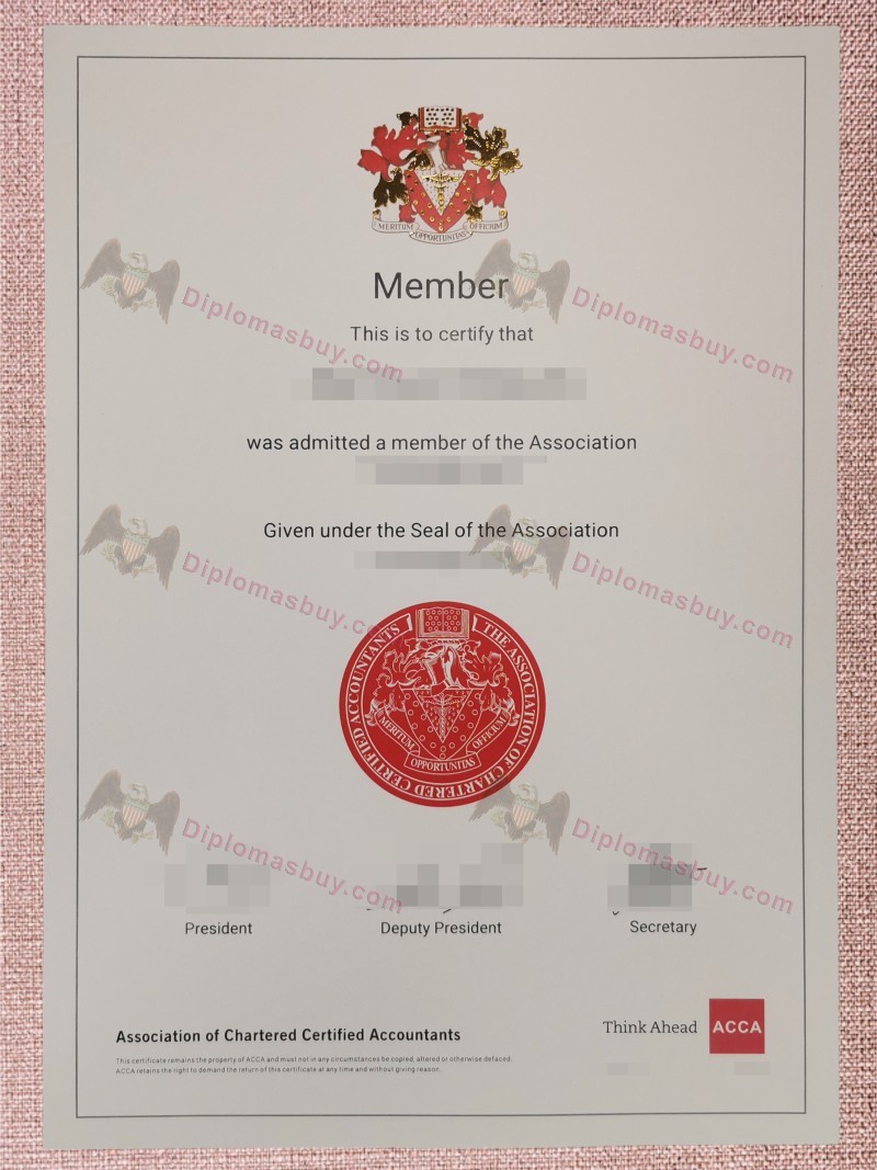 ACCA Certificate, ACCA Member Certificate ACCA Certificate, ACCA Member Certificate