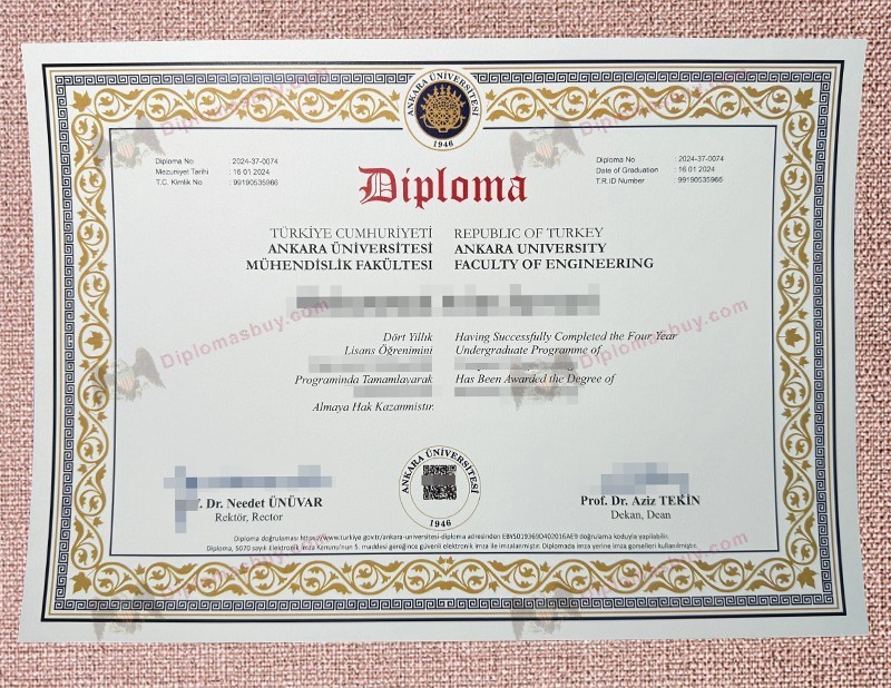 Ankara University diploma, Ankara University degree
