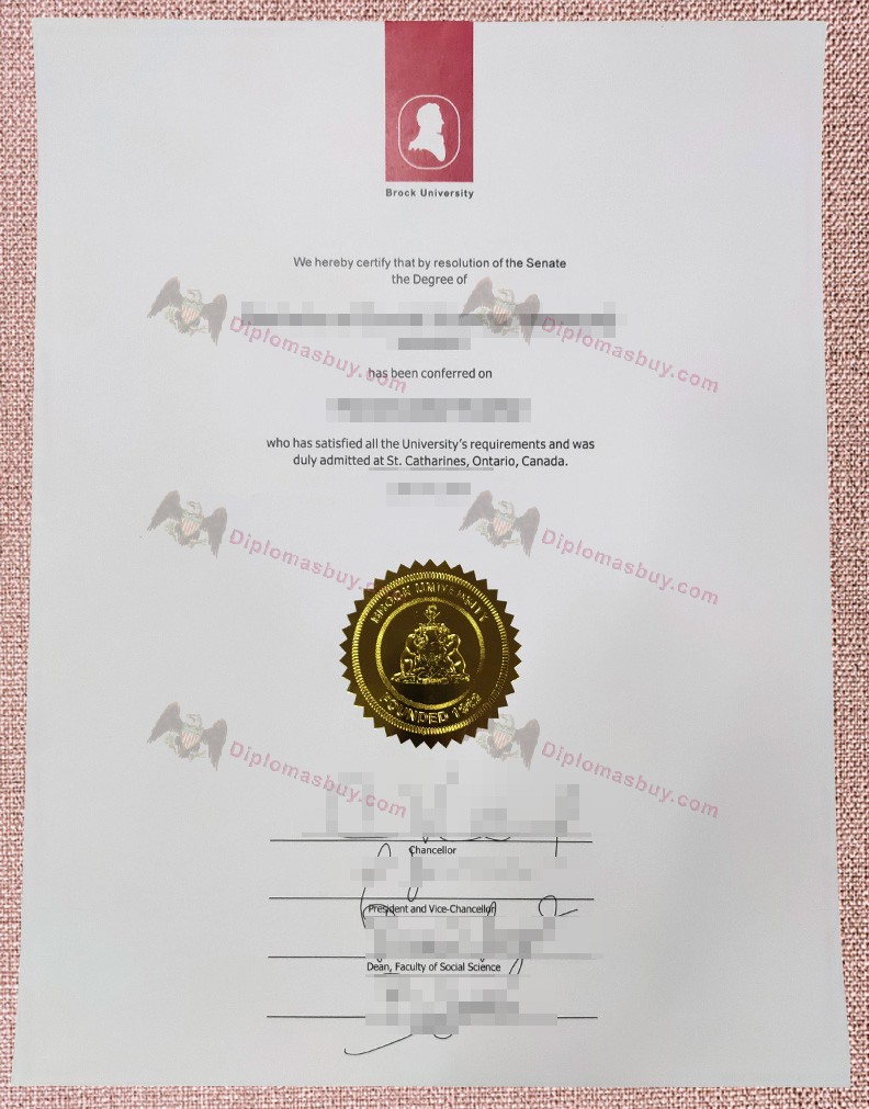 Brock University Degree, Brock University Diploma Brock University Degree, Brock University Diploma