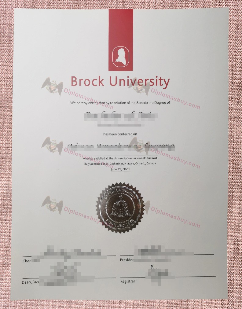Brock University Diploma, Brock University Degree Brock University Diploma, Brock University Degree