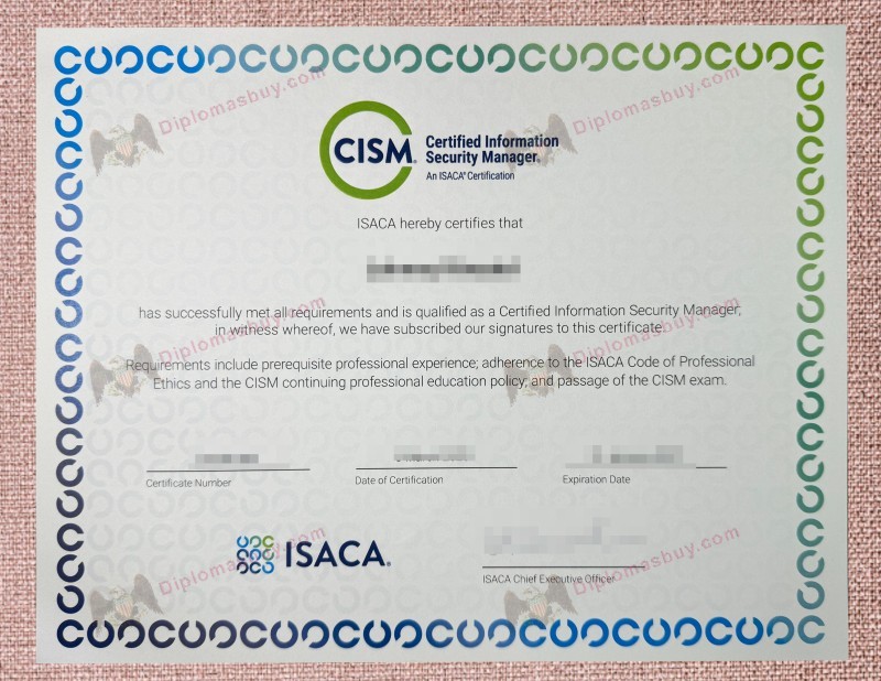 CISM Certificate, Certified Information Security Manager Certification CISM Certificate, Certified Information Security Manager Certification