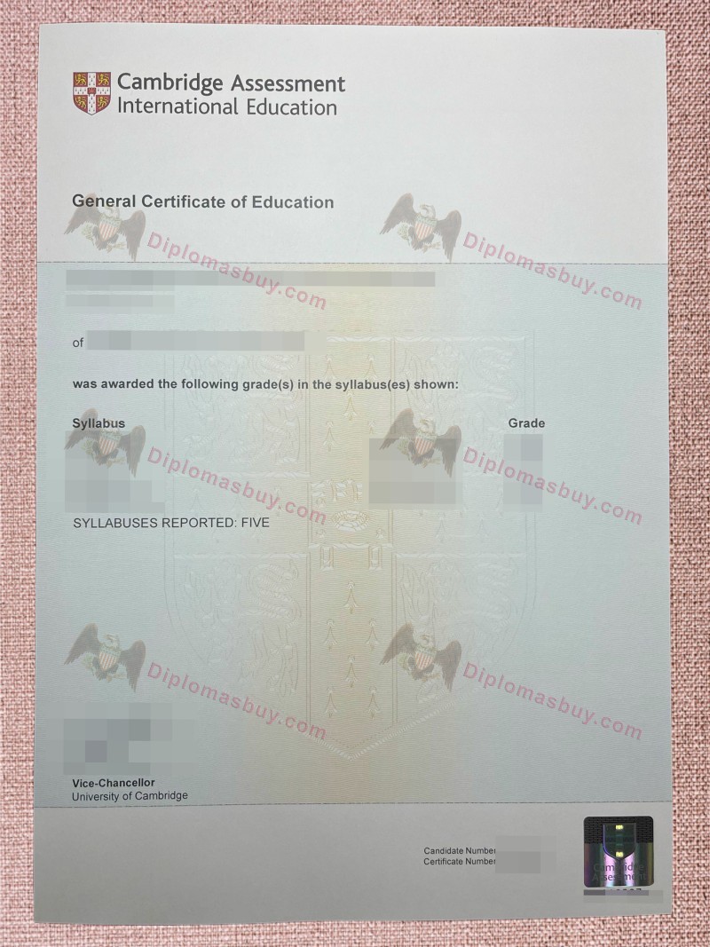 Cambridge GCE Certificate, CAIE Certificate Cambridge GCE Certificate, CAIE Certificate