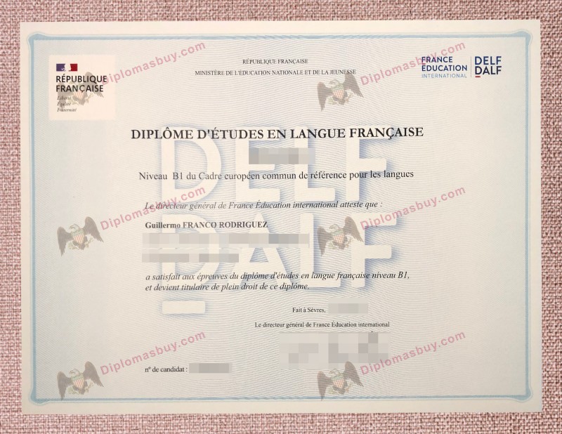 DALF C1 Certificate, DALF Diploma DALF C1 Certificate, DALF Diploma