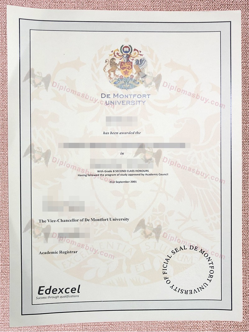 De Montfort University diploma De Montfort University diploma