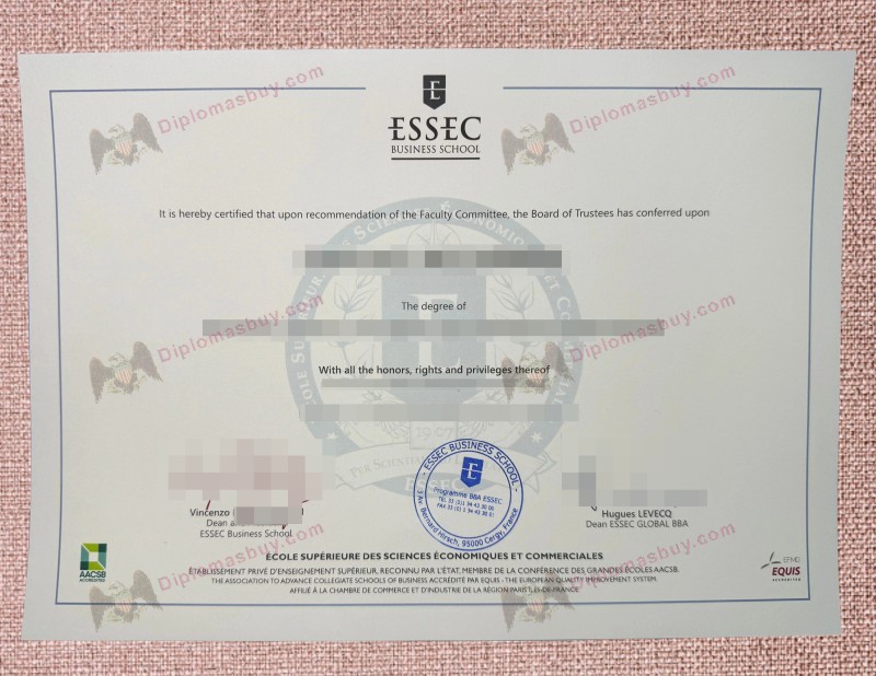 ESSEC Business School Certificate, ESSEC Business School Degree