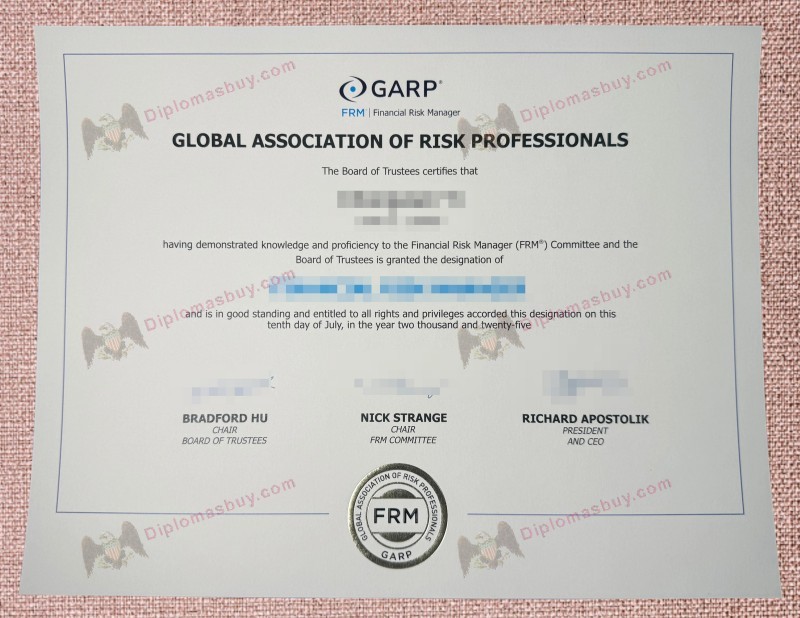 FRM Diploma, Financial risk management Certificate FRM Diploma, Financial risk management Certificate
