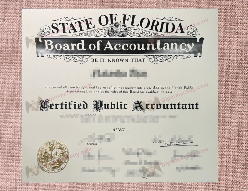 Florida CPA Certificate Florida CPA Certificate