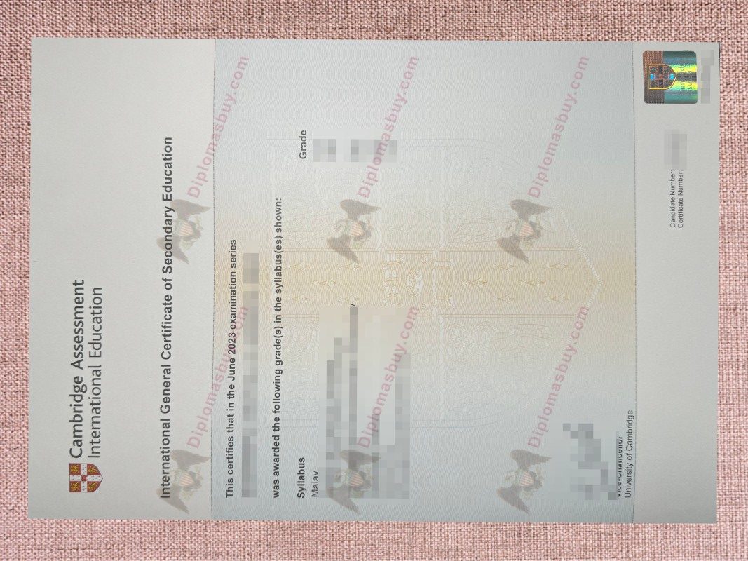 IGCSE Certificate, International General Certificate of Secondary Education Degree