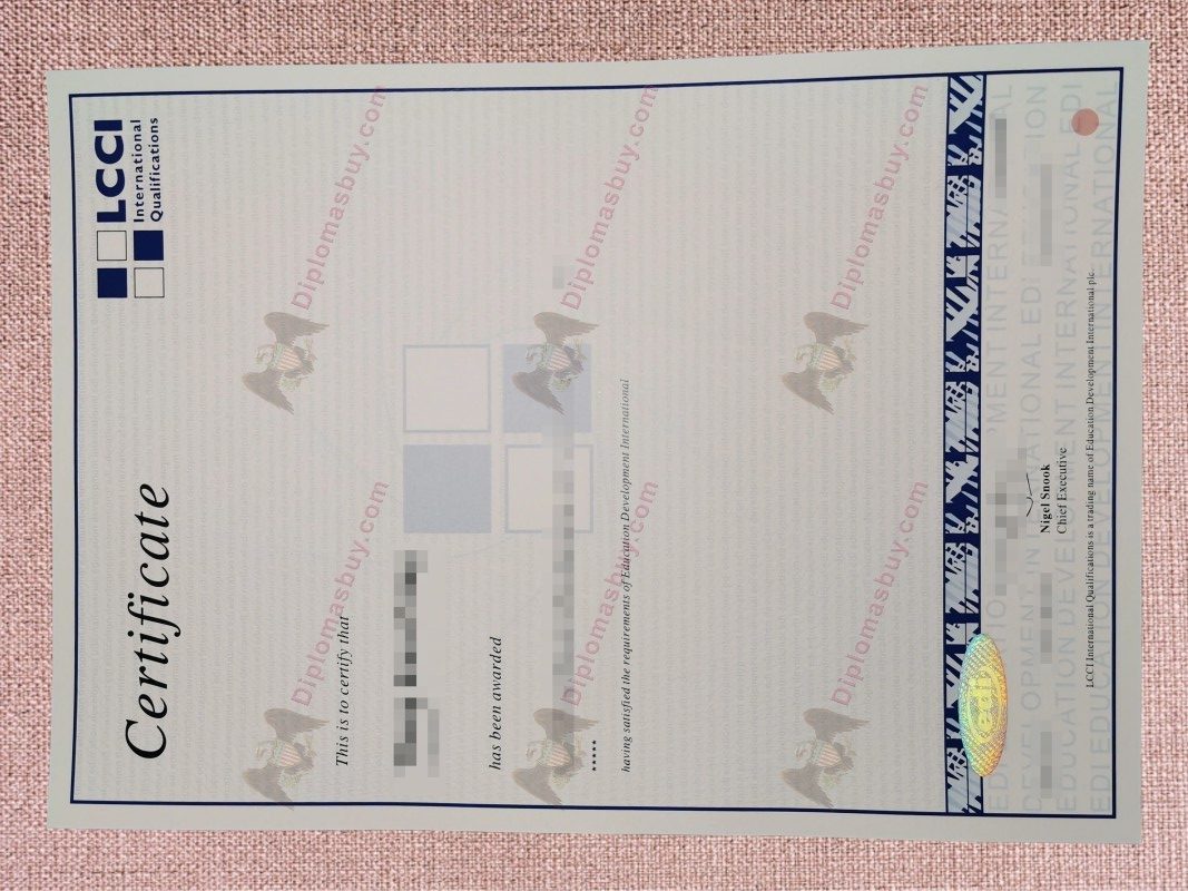 LCCI certificate, LCCI International Qualifications