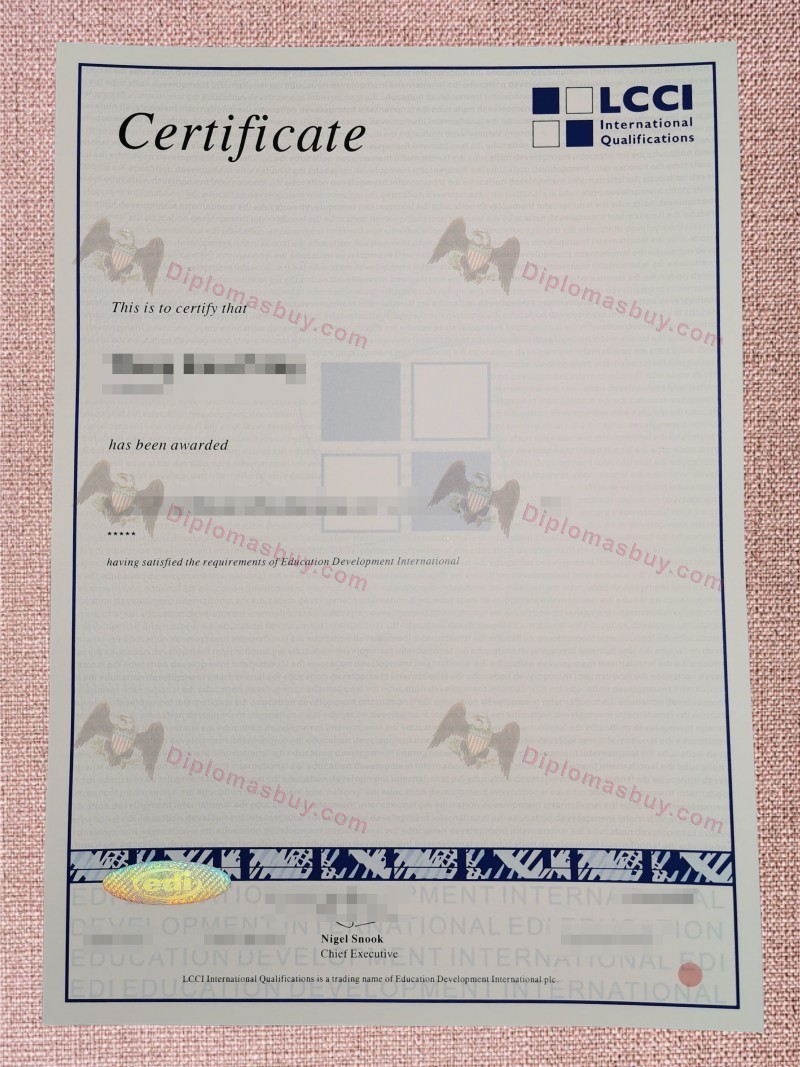 LCCI certificate, LCCI International Qualifications LCCI certificate, LCCI International Qualifications