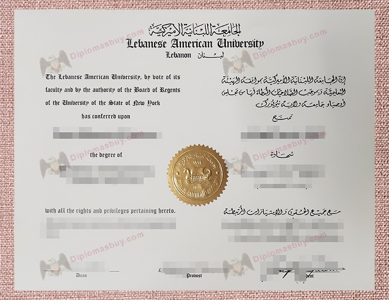 Lebanese American University Diploma, Lebanese American University Degree Lebanese American University Diploma, Lebanese American University Degree