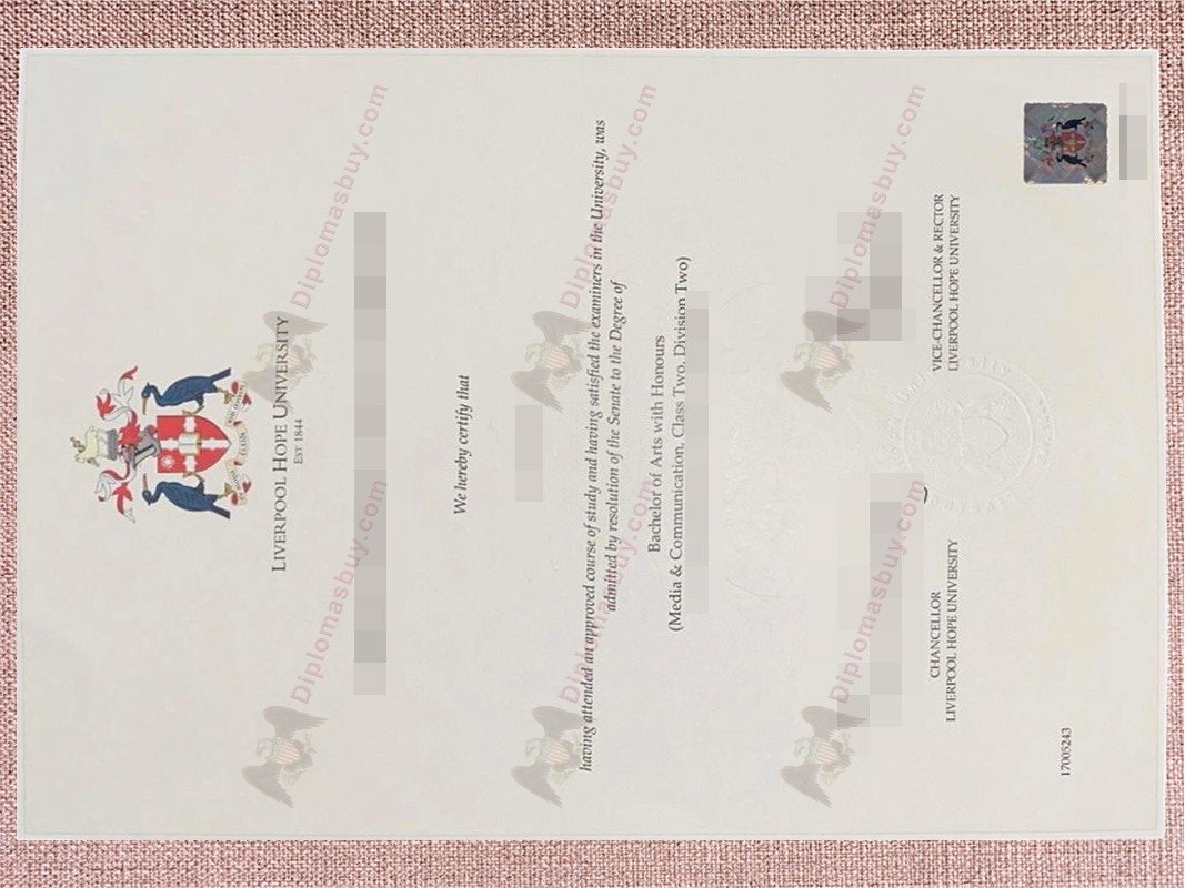 Liverpool Hope University degree, Liverpool Hope University diploma