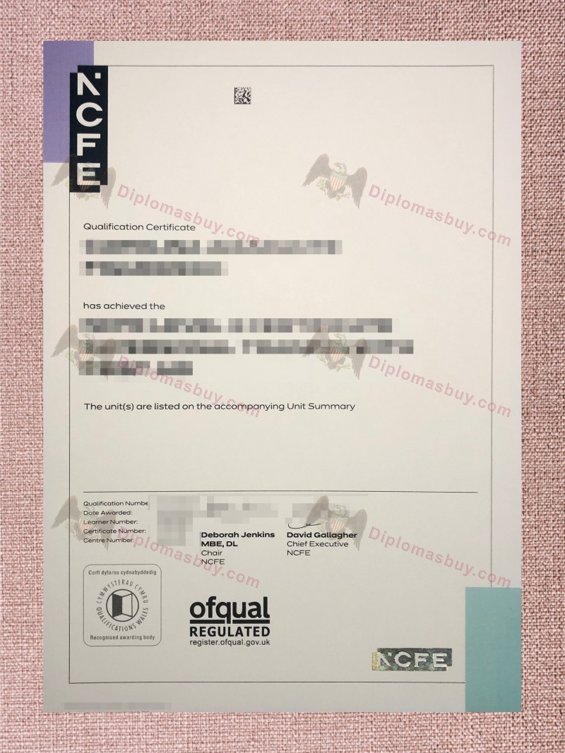 NCFE Certificate, NCFE Qualifications NCFE Certificate, NCFE Qualifications