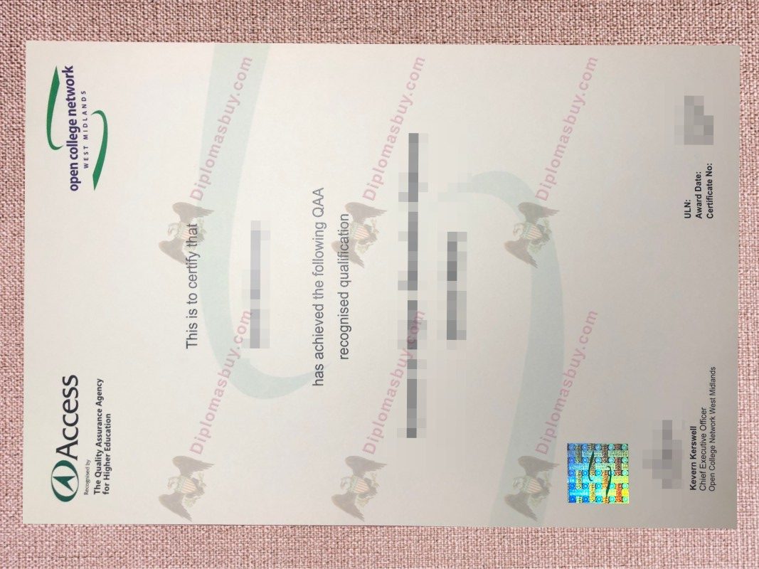 Open College Network Diploma, Open College Network Degree