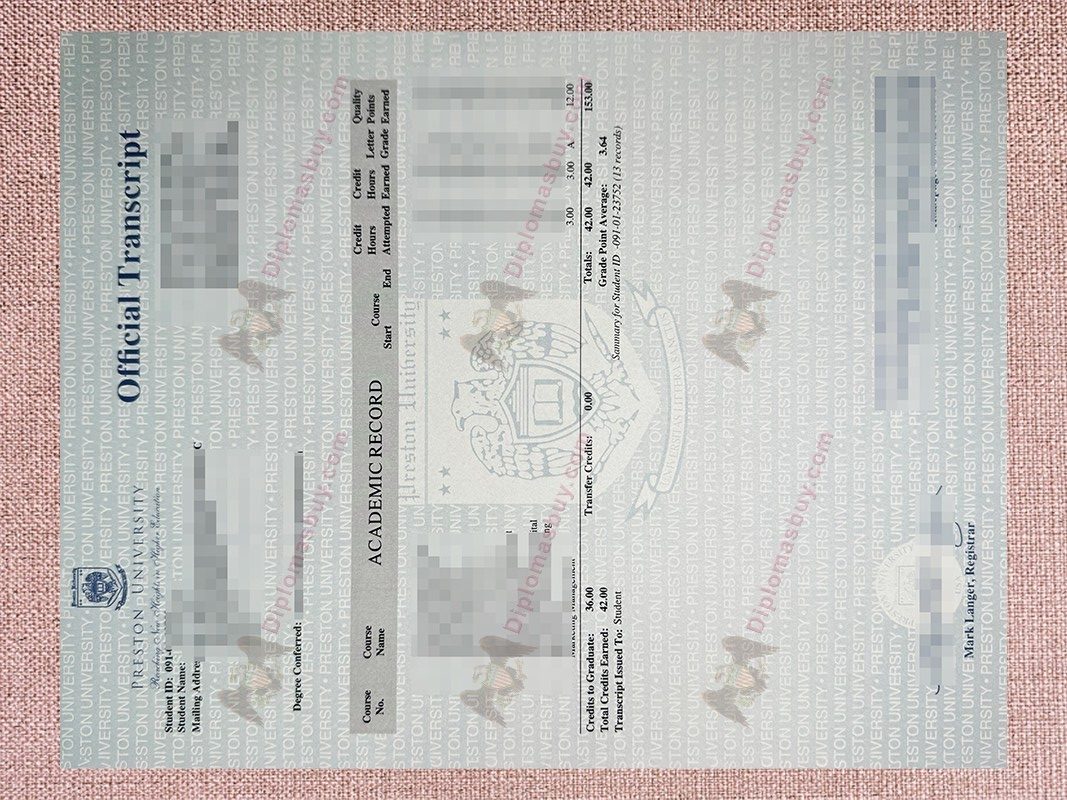 Preston University Transcript, Preston University Degree