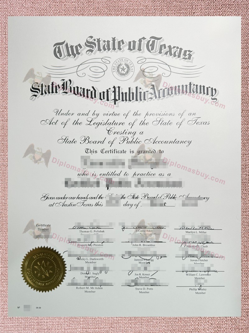 Texas CPA Certificate, Texas State Board of Public Accountancy Certification Texas CPA Certificate, Texas State Board of Public Accountancy Certification
