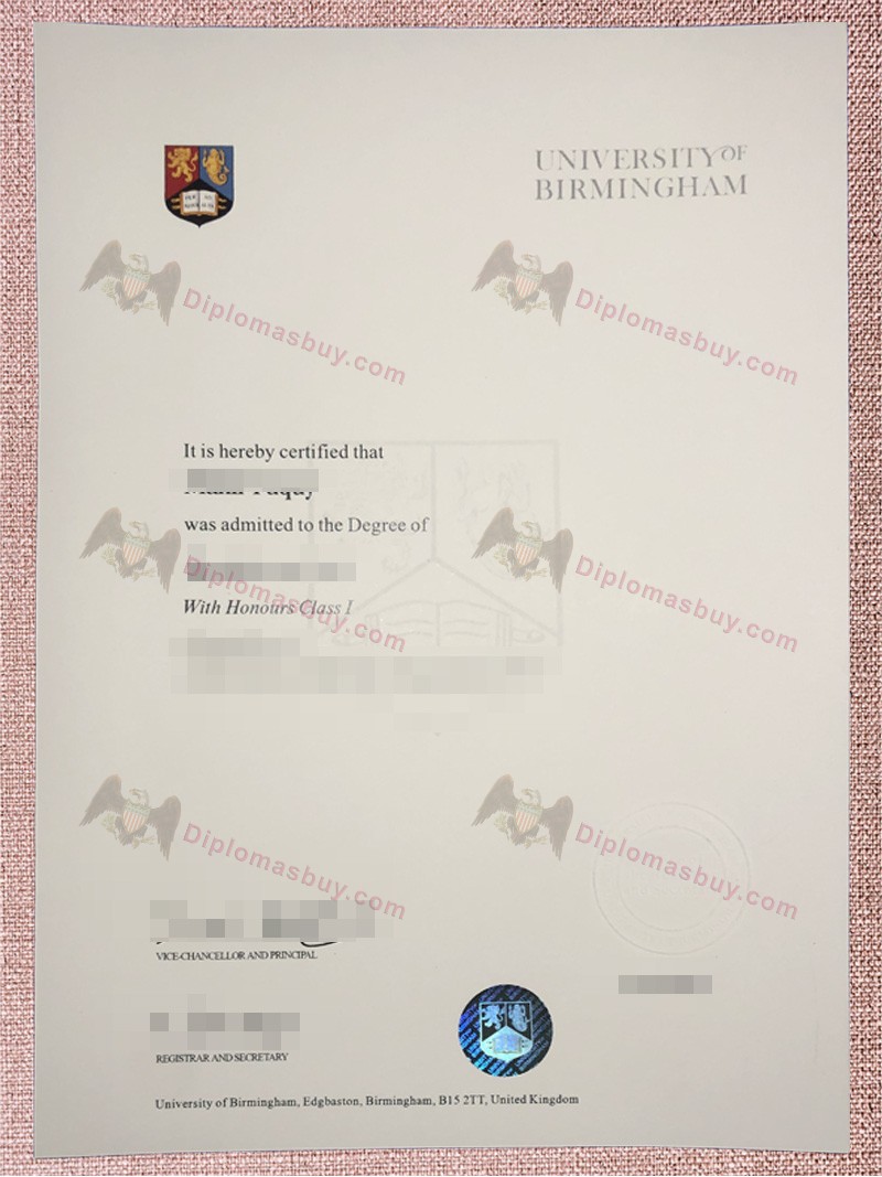 University of Birmingham Diploma, University of Birmingham Degree University of Birmingham Diploma, University of Birmingham Degree