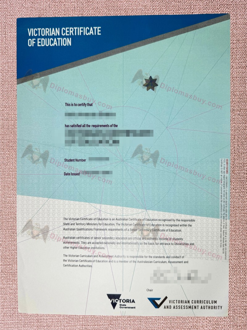 VCE Certificate, Victorian Certificate of Education degree VCE Certificate, Victorian Certificate of Education degree