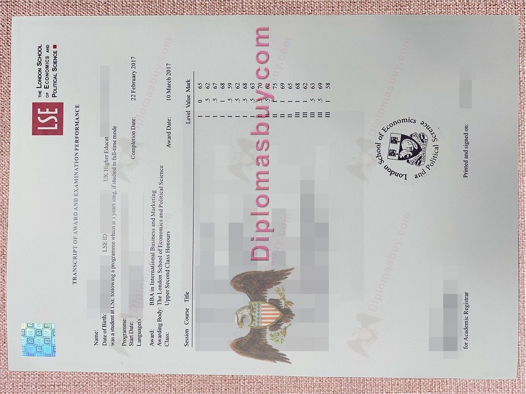 London School of Economics Transcript, London School of Economics Degree